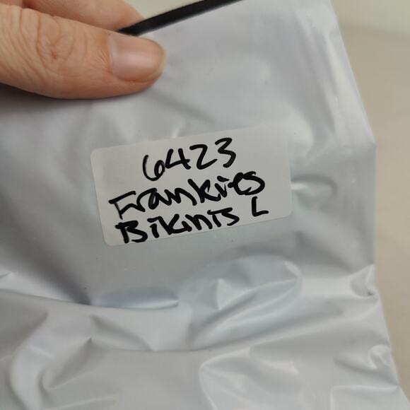 Frankie's Bikinis Bikini Set Women Large Army Green Tie Front Two-Piece Swimsuit - Picture 6 of 6